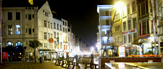 City center at night