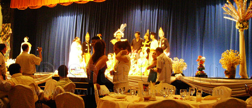 Traditional dancing performance in the restaurant